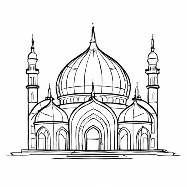 Download Educational Mosque Coloring Page Coloring pages Online ...