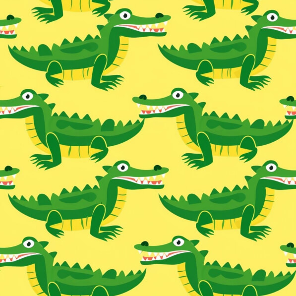 Download Green Alligator Pattern on Yellow Background Patterns Online ...