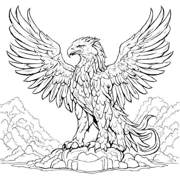 Download Free Printable Eagle Coloring Page for Adults and Kids