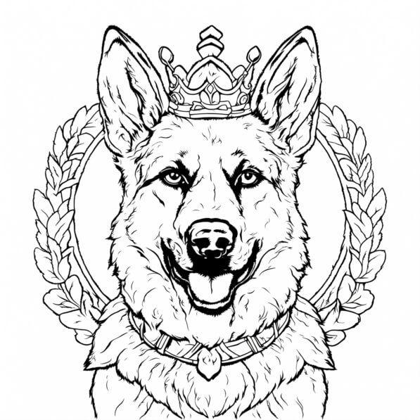 Download German Shepherd Dog Coloring Page Coloring pages Online