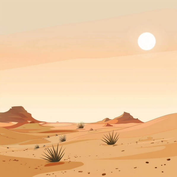 Download Desert Landscape with Sand Dunes and Cacti Backgrounds Online ...