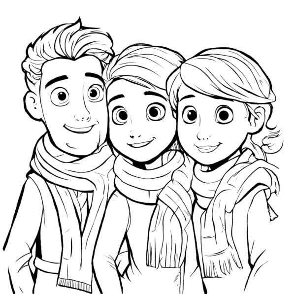 Download Snowy Coloring Pages for Kids with Disney Characters Coloring ...