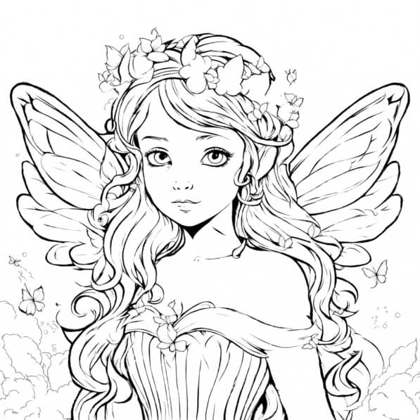 Download Fairy Girl Coloring Pages for Kids Coloring pages Online ...