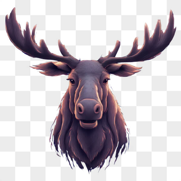 Download Majestic Deer with Purple Horns and Antlers Cartoons Online ...