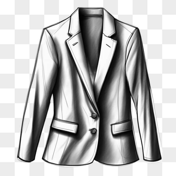 Download Black and White Women's Blazer Illustration Sketches Online ...