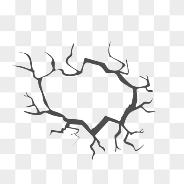 Download Black and White Crack in Wall Illustration PNGs Online ...