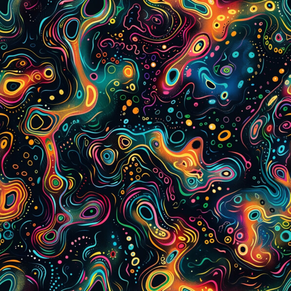 Download Colorful Psychedelic Pattern with Swirls and Dots Patterns ...