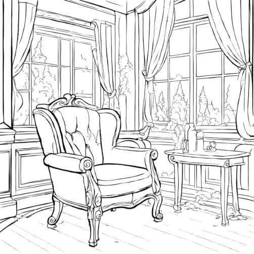 Elegant Living Room Coloring Page Elegant Living Room Coloring Page thumbnail