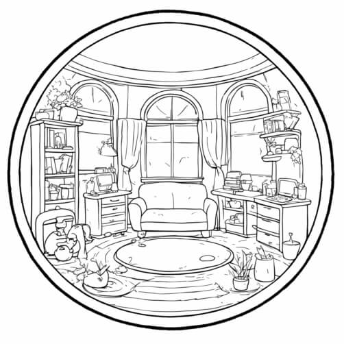 Living Room Interior Design Coloring Page Living Room Interior Design Coloring Page thumbnail