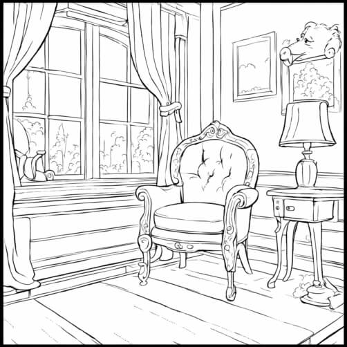 Empty Living Room Black and White Drawing Empty Living Room Black and White Drawing thumbnail