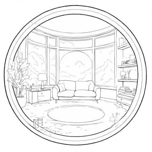 Interior Room with Furniture, Plants, and Artwork Interior Room with Furniture, Plants, and Artwork thumbnail
