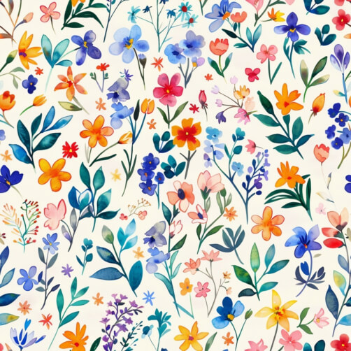 Download Vibrant Floral Pattern with Colorful Flowers Patterns Online ...