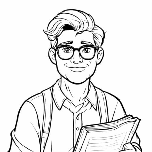 Download Illustration of a Professional Man Coloring pages Online ...