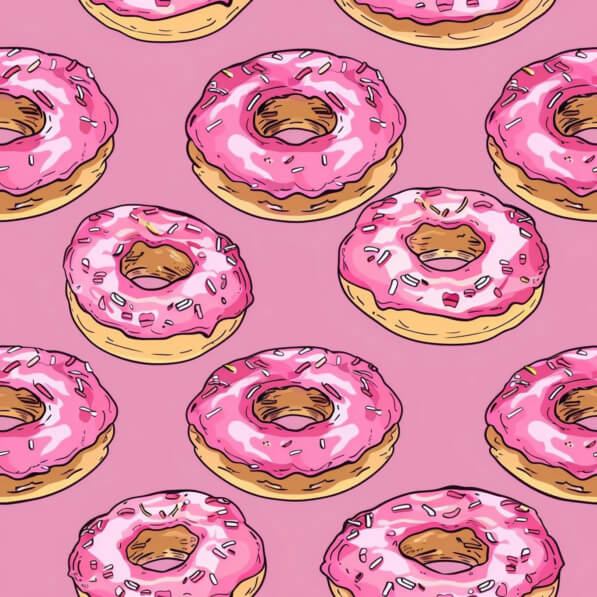 Download Pattern of Pink Donuts Patterns Online - Creative Fabrica