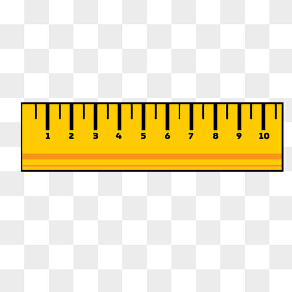 Download Yellow Ruler with Numbers PNGs Online - Creative Fabrica