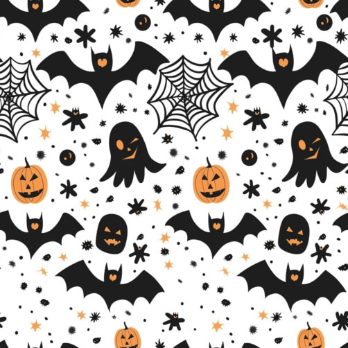 Halloween Pattern Download Halloween Seamless Pattern with Pumpkins, Bats, and Stars ...