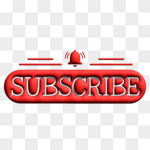 Download Red Subscribe Button with Bells PNGs Online - Creative Fabrica
