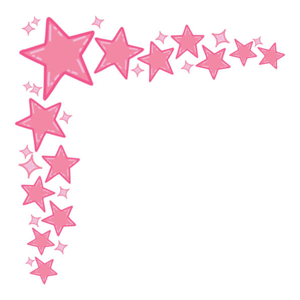 Download Pink Star-Shaped Frame Borders & Corners Online - Creative Fabrica