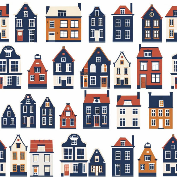Download Seamless Pattern of Colorful Houses Patterns Online - Creative ...