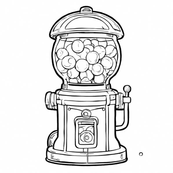 Download Gumball Machine Coloring Page for Educational Use Coloring ...