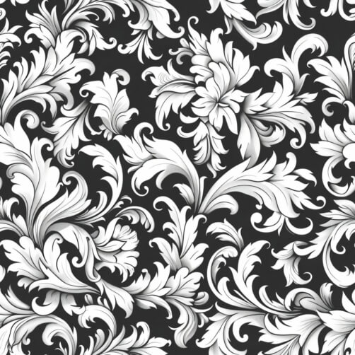 Download Seamless Black and White Floral Pattern Patterns Online ...