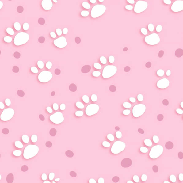 Descarga Fondo Rosa con Huellas Blancas de Patas Patrones En Línea ...