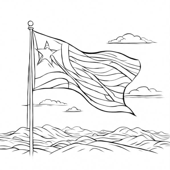 Download Flag of Puerto Rico Coloring Page Coloring pages Online