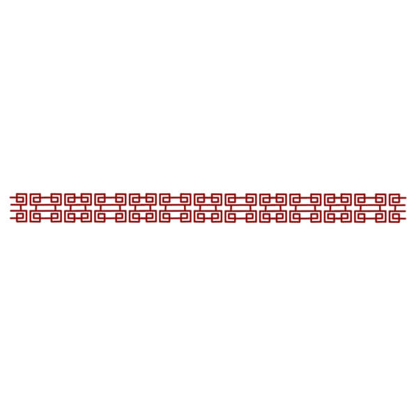 Download Red and White Line with Chinese Symbols Borders & Corners ...