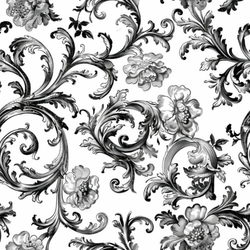 Download Black and White Floral Pattern Patterns Online - Creative Fabrica