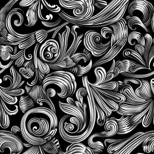 Download Seamless Black and White Floral Pattern Patterns Online ...