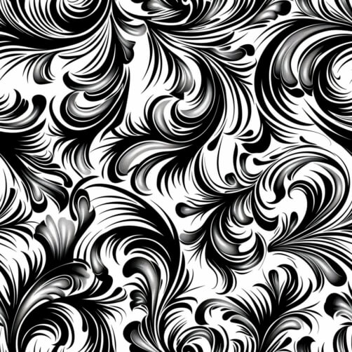 Download Black and White Floral Pattern Patterns Online - Creative Fabrica