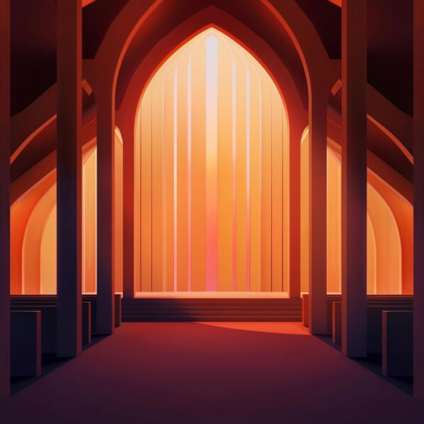 Download Interior of a Church with Arches and Windows Backgrounds ...