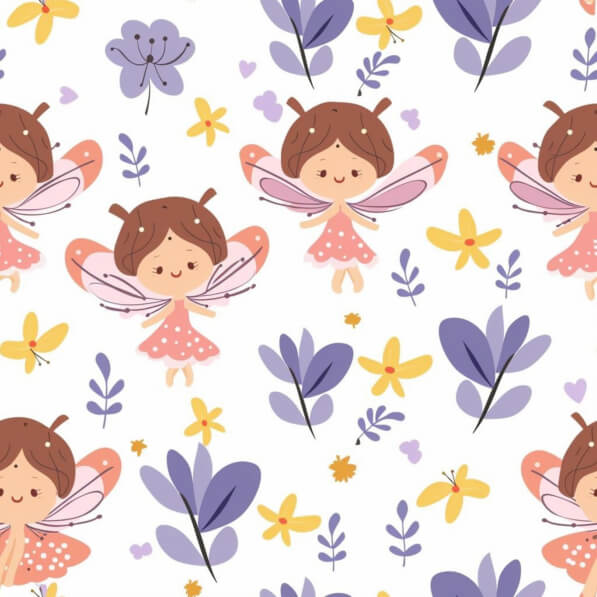 Download Seamless Fairy Pattern for Children's Rooms Patterns Online ...