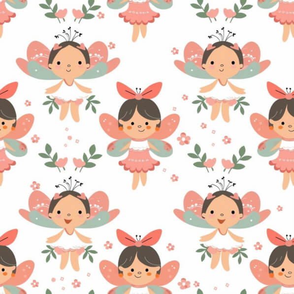 Download Seamless Fairy Girls Pattern Patterns Online - Creative Fabrica