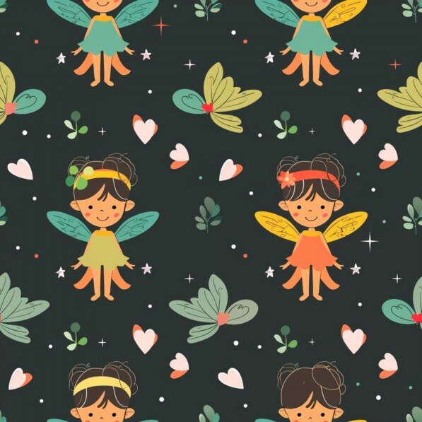 Download Cute Fairy Seamless Pattern Patterns Online - Creative Fabrica
