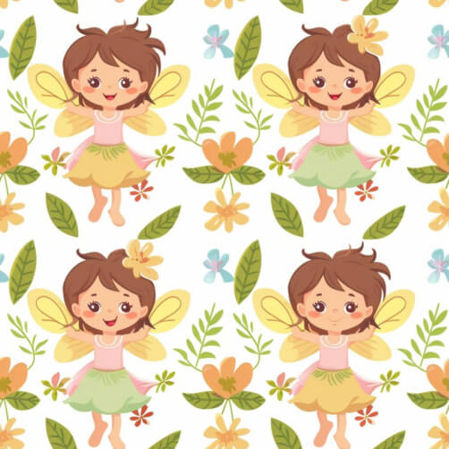 Download Seamless Fairy Pattern with Cute Fairies Patterns Online ...