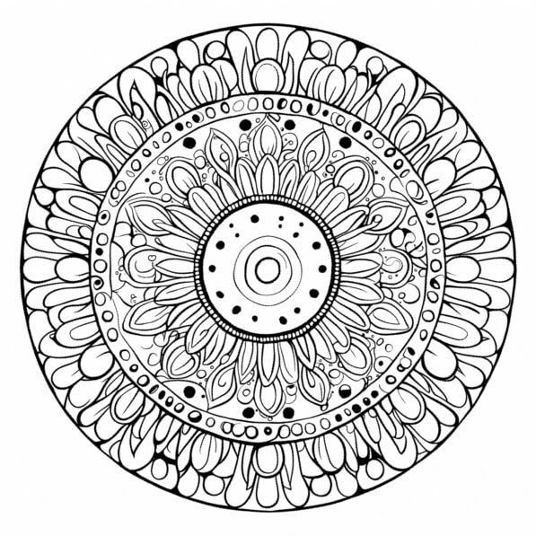 Download Black and White Ornate Coloring Page Coloring pages Online ...