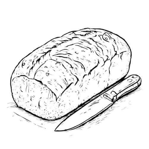 Download Hand-drawn Illustration of a Loaf of Bread Coloring pages ...