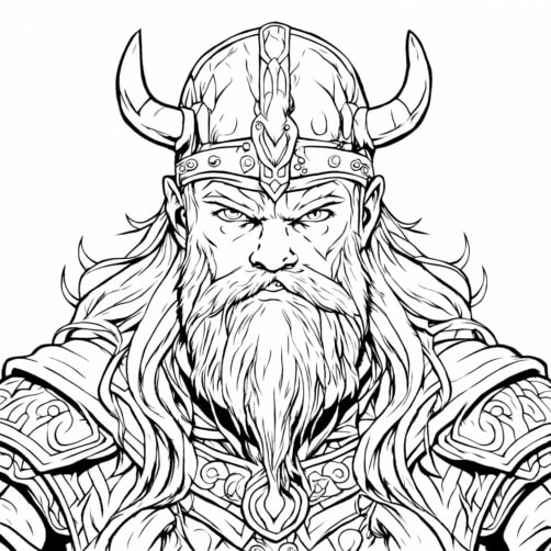 Download Viking Man Coloring Page Coloring pages Online - Creative Fabrica