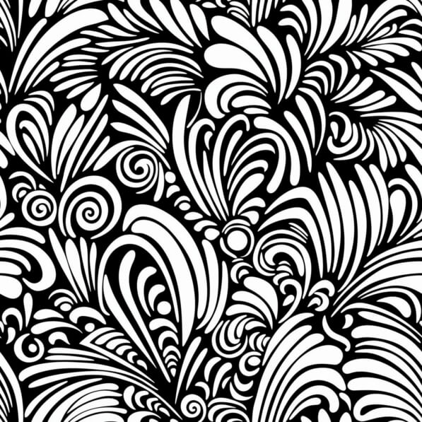Download Black and White Seamless Pattern with Swirls Patterns Online ...