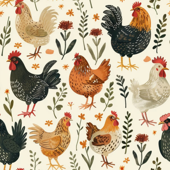 Télécharger Motif de poules sans couture pour l