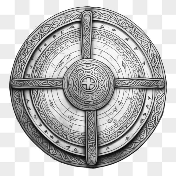 Download Celtic-Style Circular Shield with Intricate Design Sketches ...
