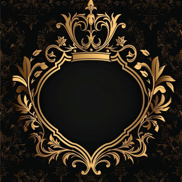 Download Ornate Gold Frame with Floral Patterns Backgrounds Online ...