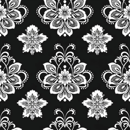 Download Black and White Floral Pattern with Flowers Background ...