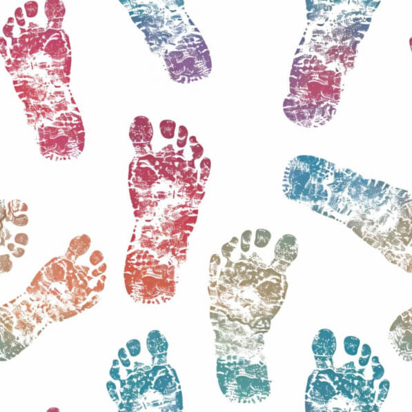 Download Colorful Footprints Seamless Pattern Patterns Online ...