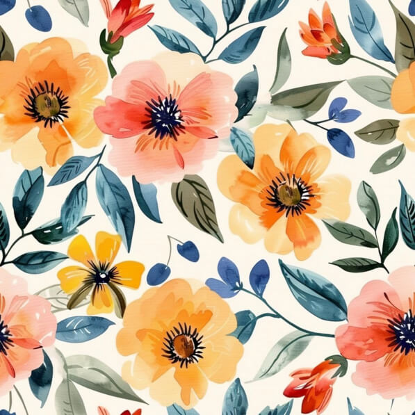 Download Seamless Floral Pattern Patterns Online - Creative Fabrica