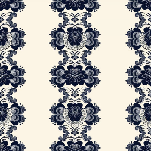 Download Blue and White Floral Pattern Patterns Online - Creative Fabrica
