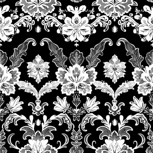 Download Black and White Floral Pattern with Flowers Background ...