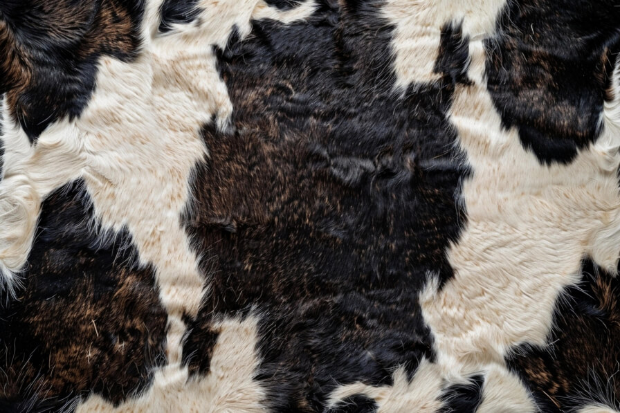 Cowhide Rug Cut File Download Close-Up Cowhide Rug with Intricate Patterns Backgrounds ...