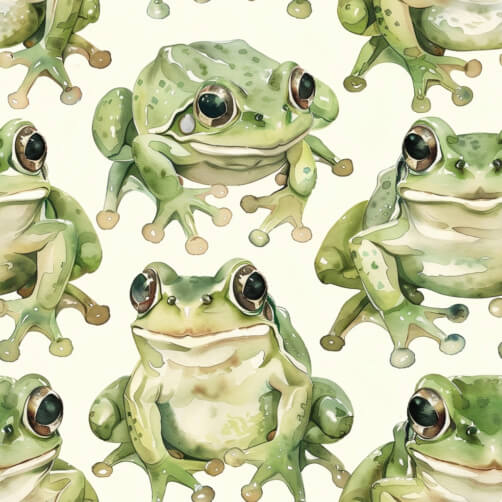 Download Seamless Frog Pattern on Green Leaves Patterns Online ...